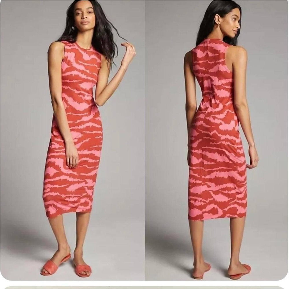 Anthropologie Corey Lynn Calter Nicolette Midi Jersey Dress Size M Summer Resort